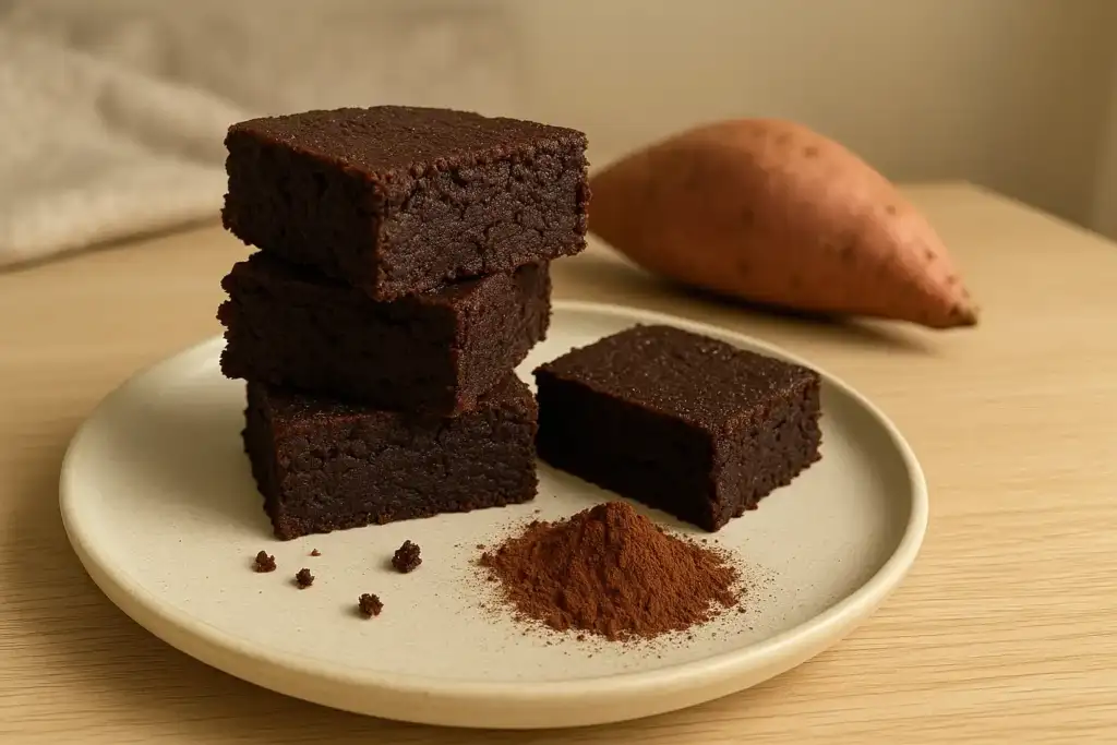 Brownies de batata y cacao puro